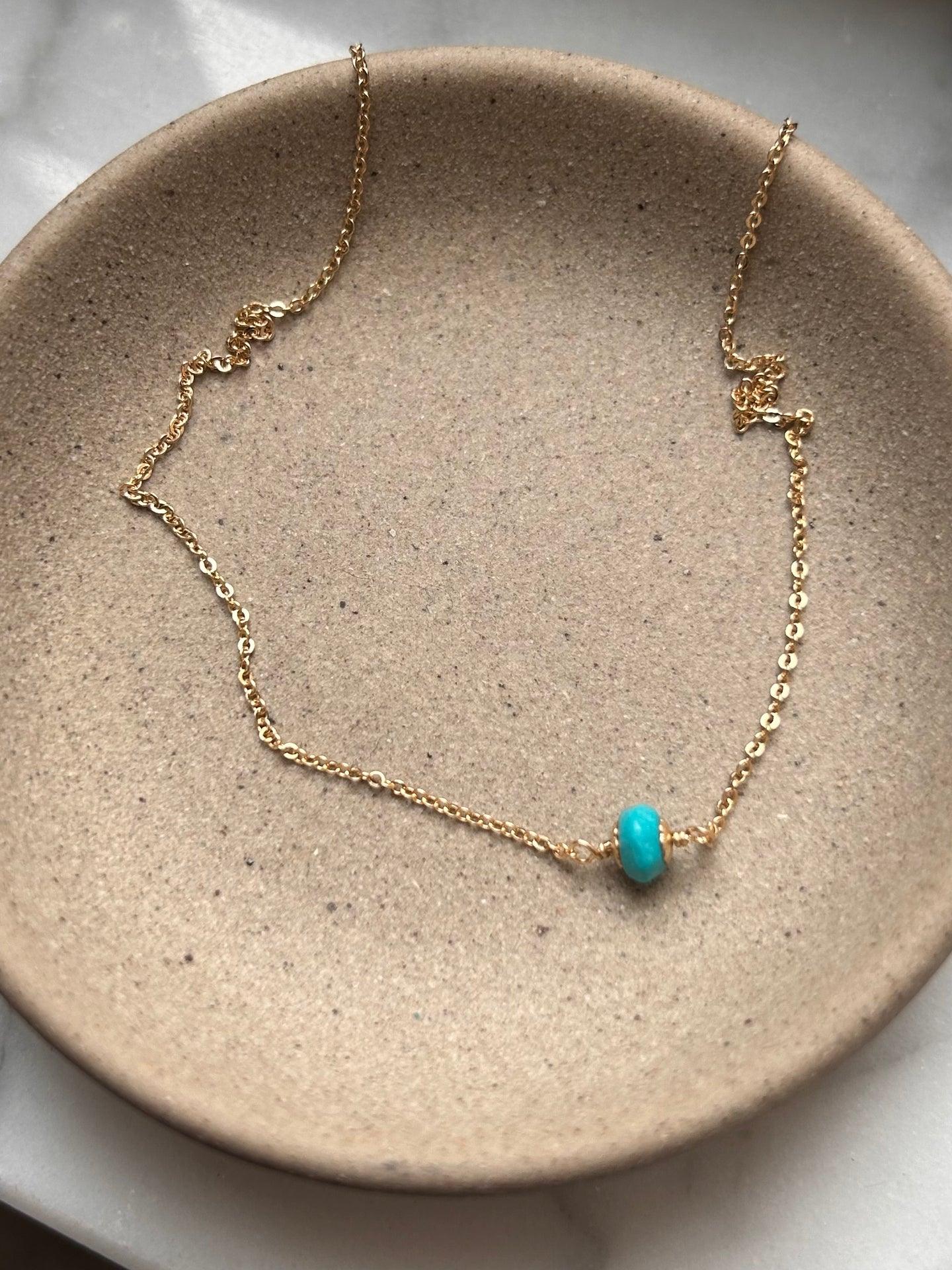 Turquoise Gemstone Choker | Faceted Gem Pop of Color